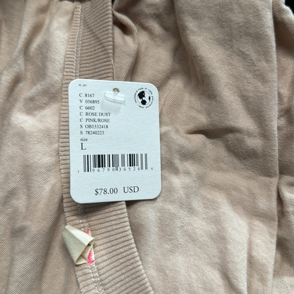 FREE PEOPLE SLUMBERS PANTS IN ROSE DUST LARGE NWT - Picture 6 of 10